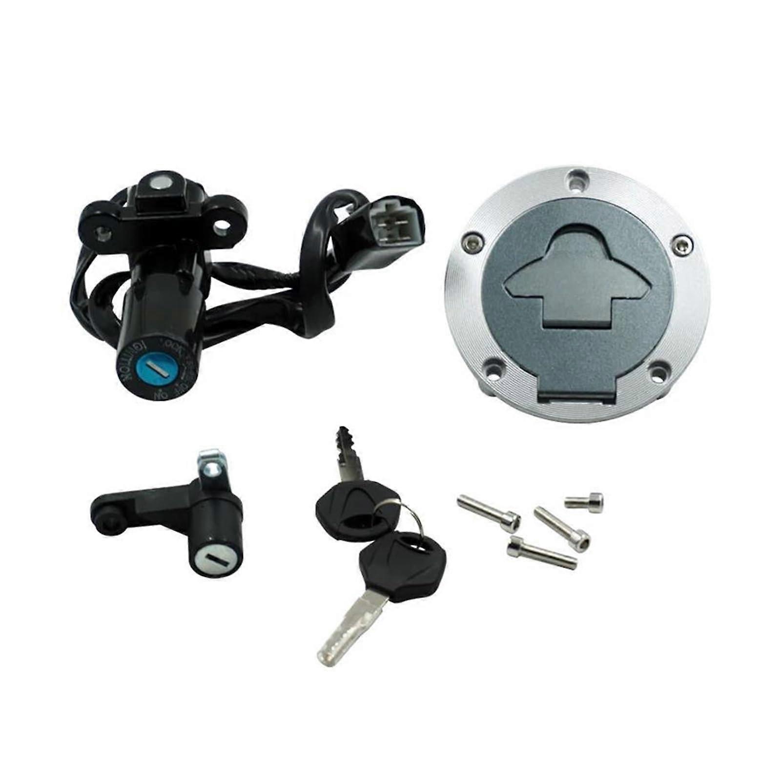 Motorcycle Ignition Coil Set for Yamaha YZF-R25 R3 2015-2019 with Ignition Switch Fuel Cap and Seat Lock Key