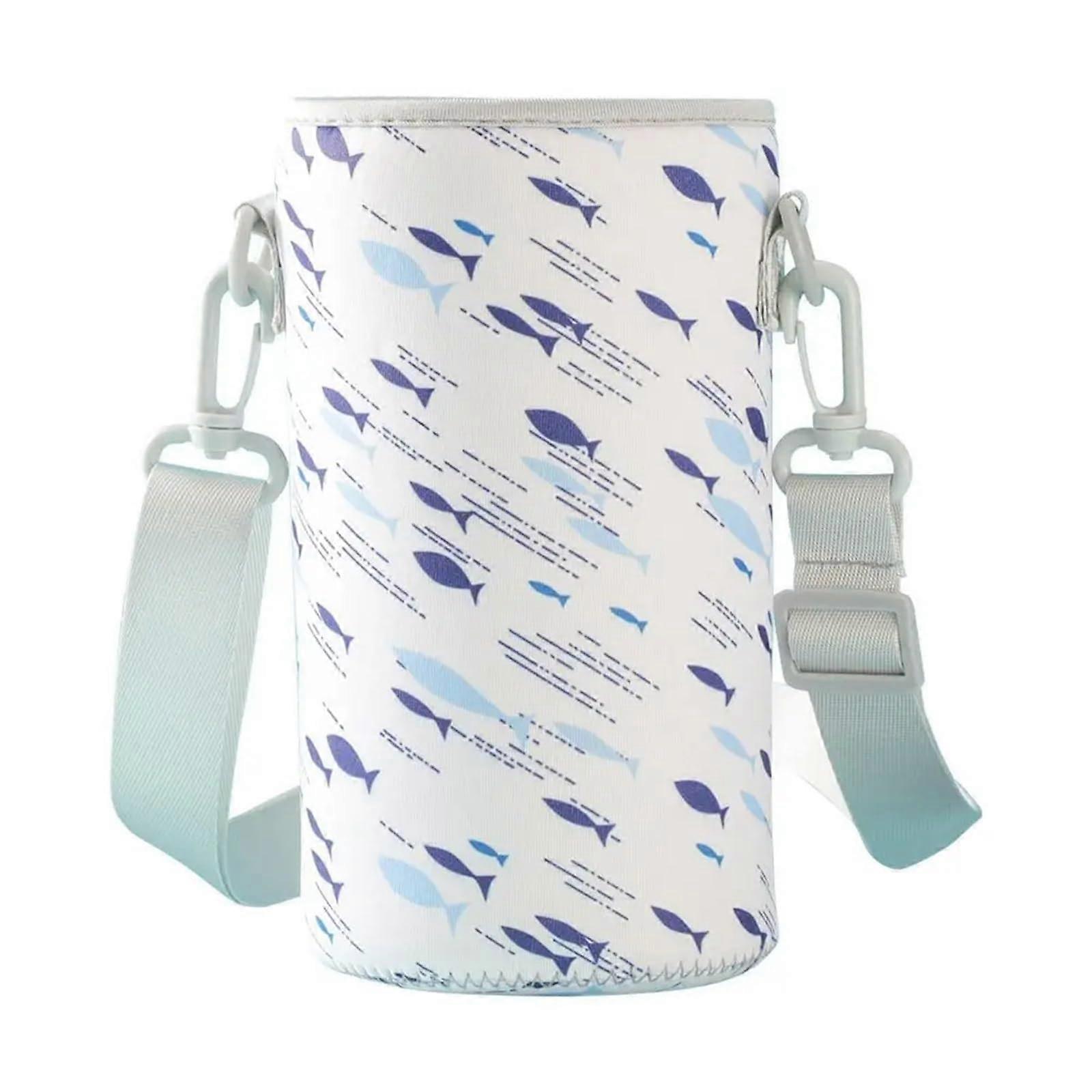 Flaschentasche Universal Water Bottle Cover with Shoulder Strap for 1300/1700ml Insulated Carrier Pouch in White