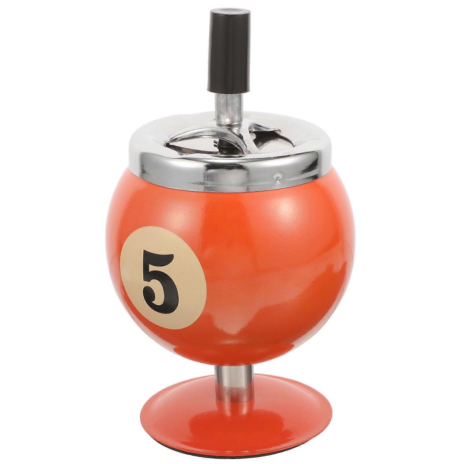 Vintage Iron Billiards Ashtray – Compact Smokeless Design, Smooth Polished Surface, Durable & Portable Ash Holder for Home, Office, or Bar Use