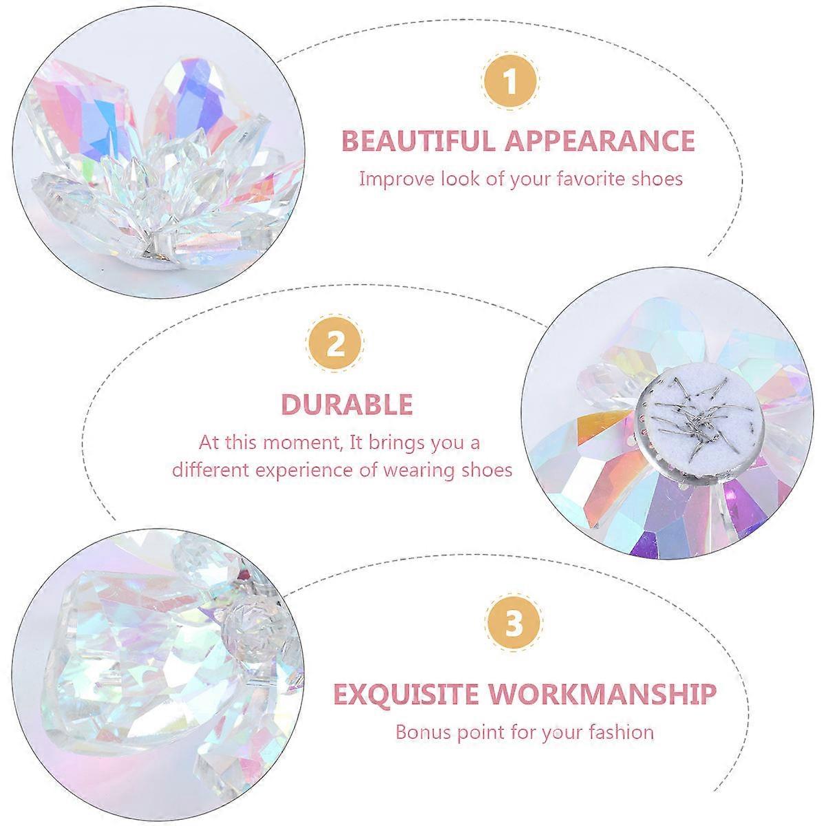 Decorations for Shoes Crystal High Heel Figurine Shoe Fashion Accessory Camouflage 1 Pair