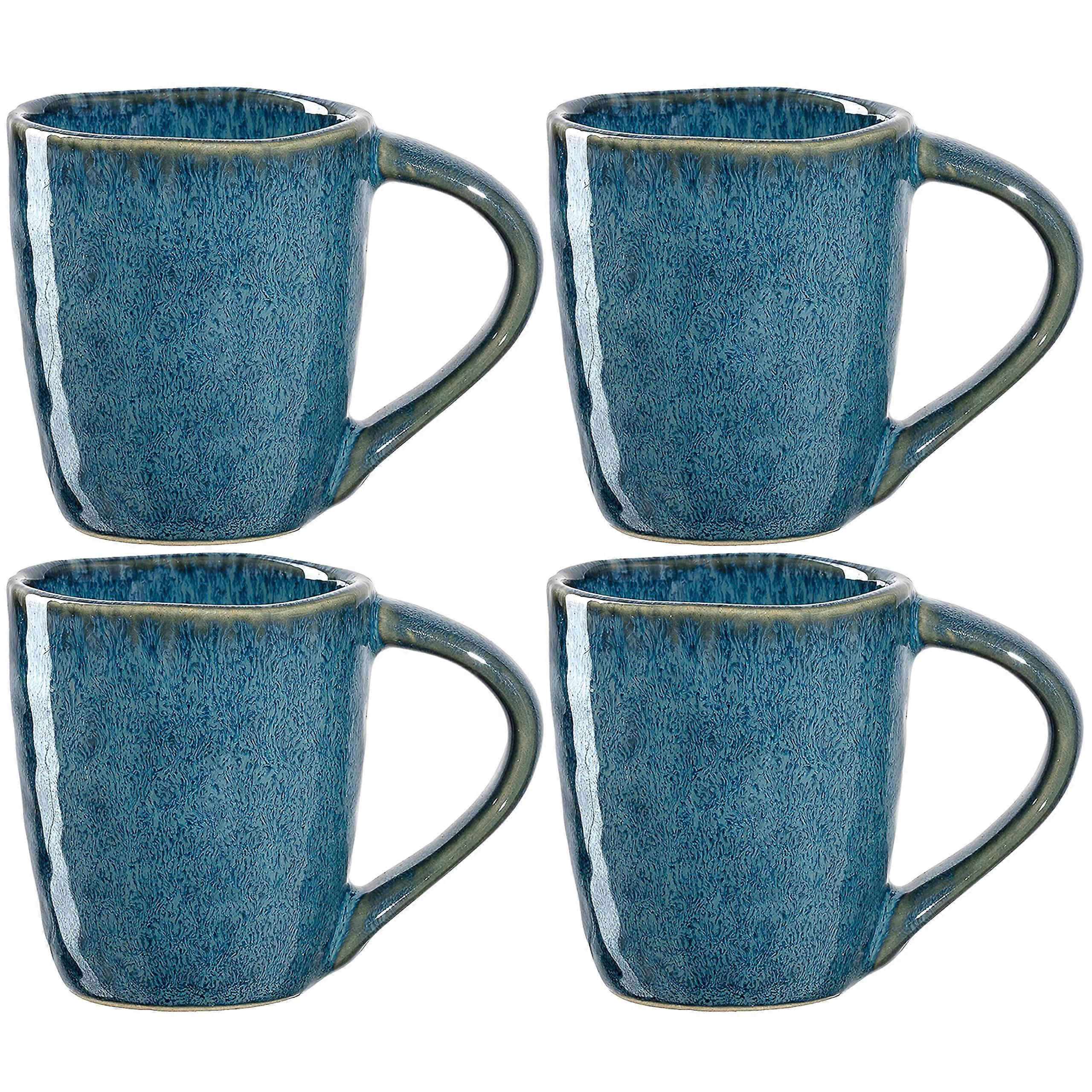018596 Espresso Cup 90 ml Blue Ceramic Set Of 4