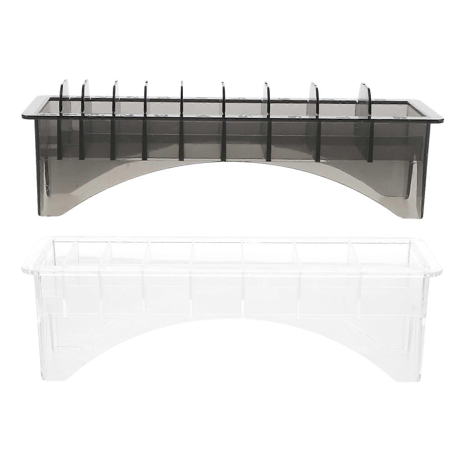 2pcs Rectangular Hair Clipper Organizer, Plastic Storage Box for Barber Tools, Efficient Desk Organizer for Quick Access and Enhanced Grooming