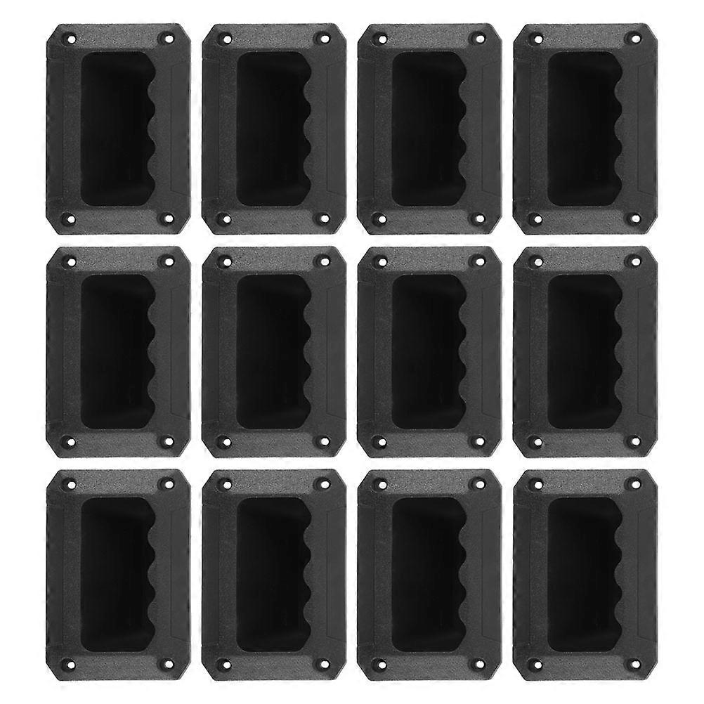 Recessed Speaker Handle for Cabinet Replacement Plastic Black Suitable for Stage Events 12pcs