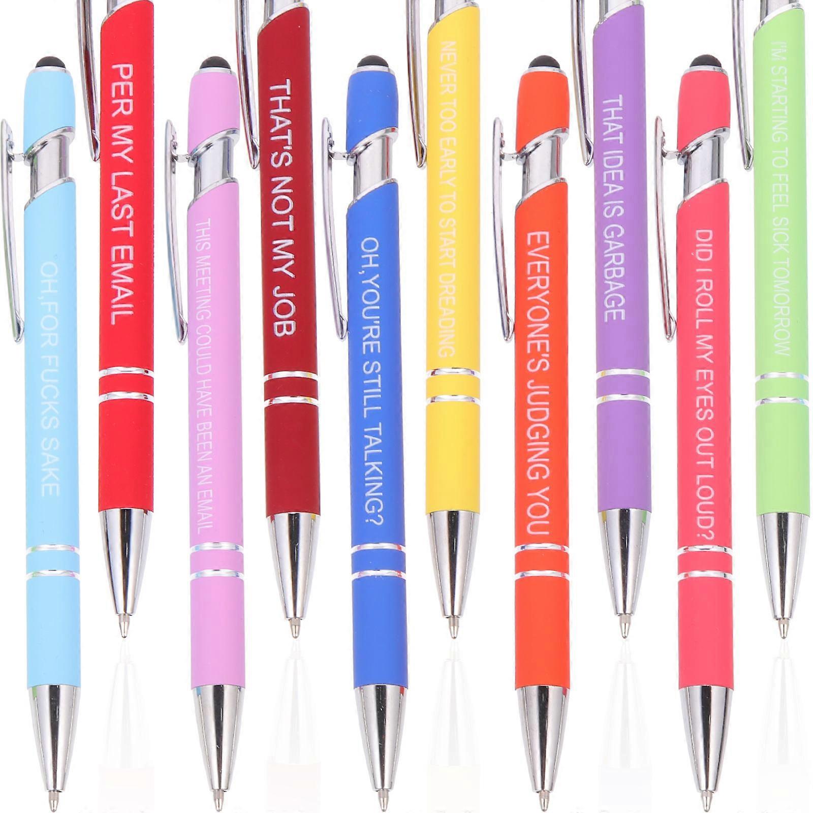 Portable Office Accessory Pens For Teachers And Students In Assorted Color Featuring Comfortable Handle Design 10Pcs
