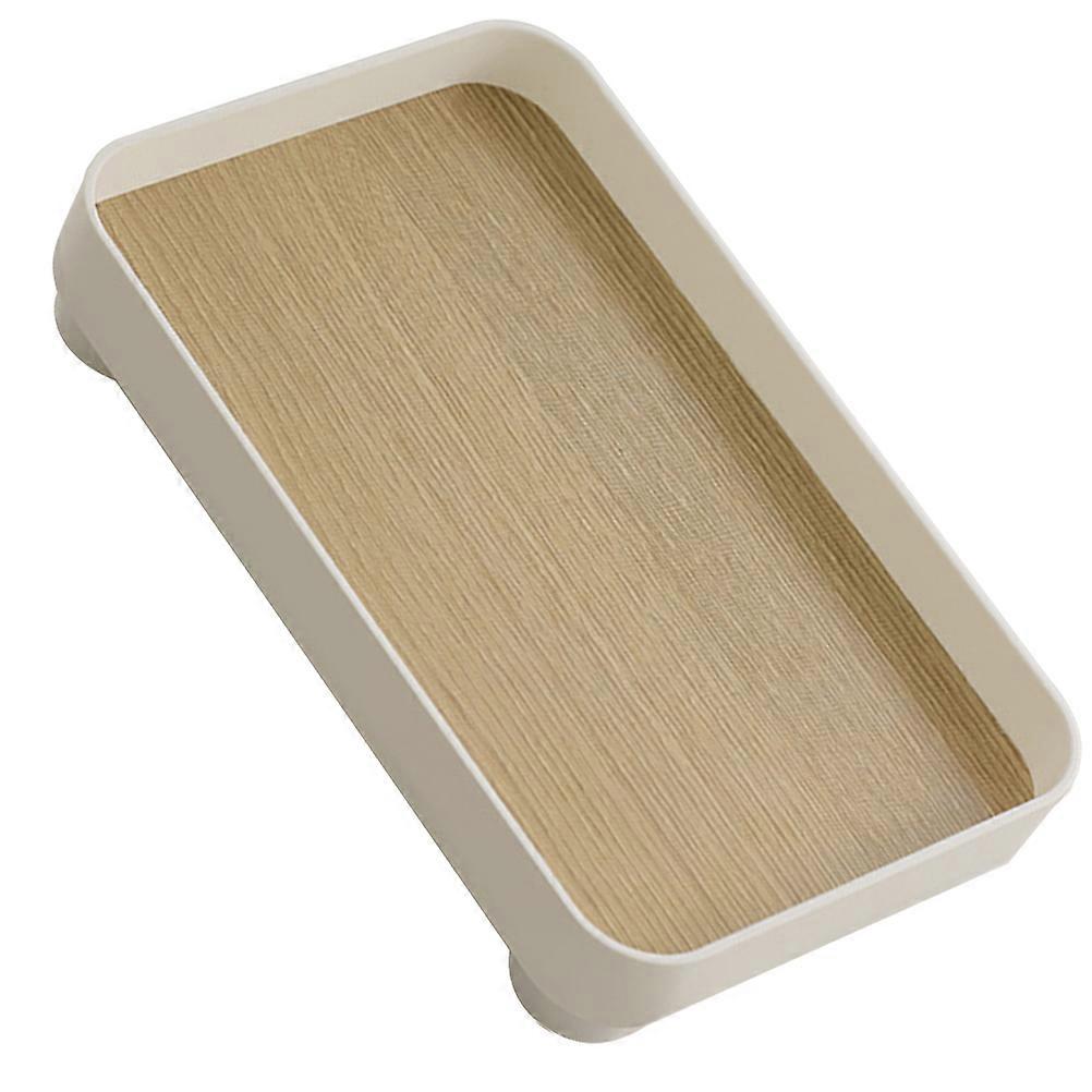 ABS Wood Multi Functional Storage Tray for Home Use with Large Capacity and Design 7.9"x4.3"
