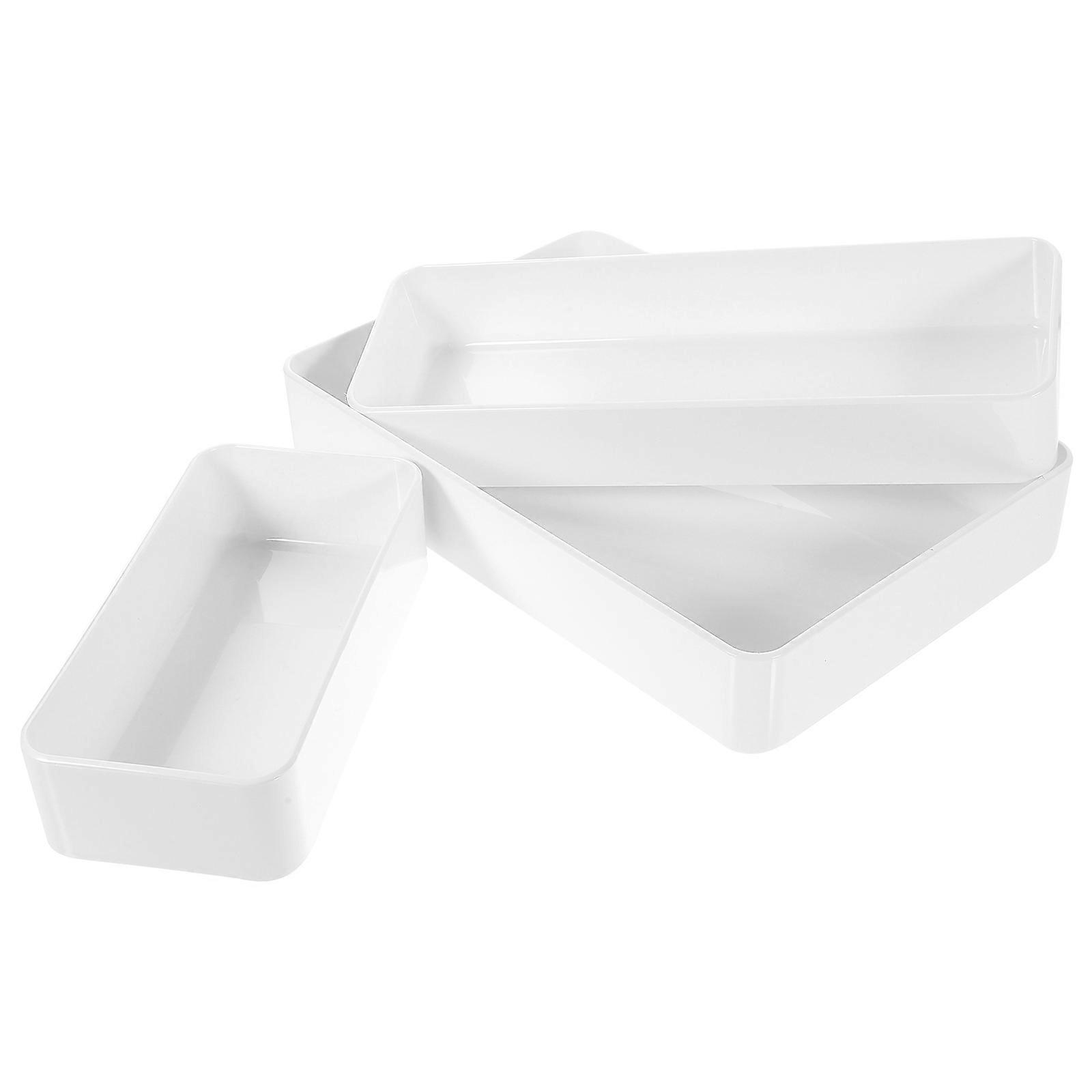 3Pcs Desktop Organizers For Makeup And Office Supplies With Simple Design And Efficient Space Saving Functionality