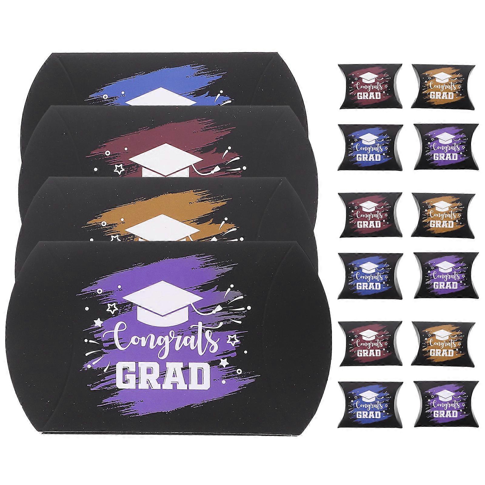 40Pcs Gift Boxes Candy Holder Assorted Color Simple Design For Graduation Events Party Celebrations