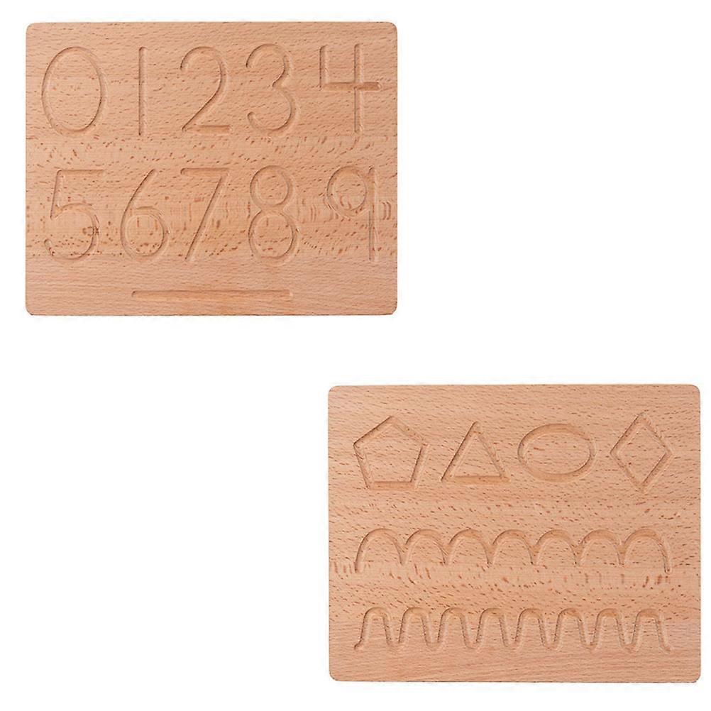 Wooden Number Teaching Aid Spelling Drawing Board Early Learning Cognitive Smooth Surface Preschool Educational Game for Kids
