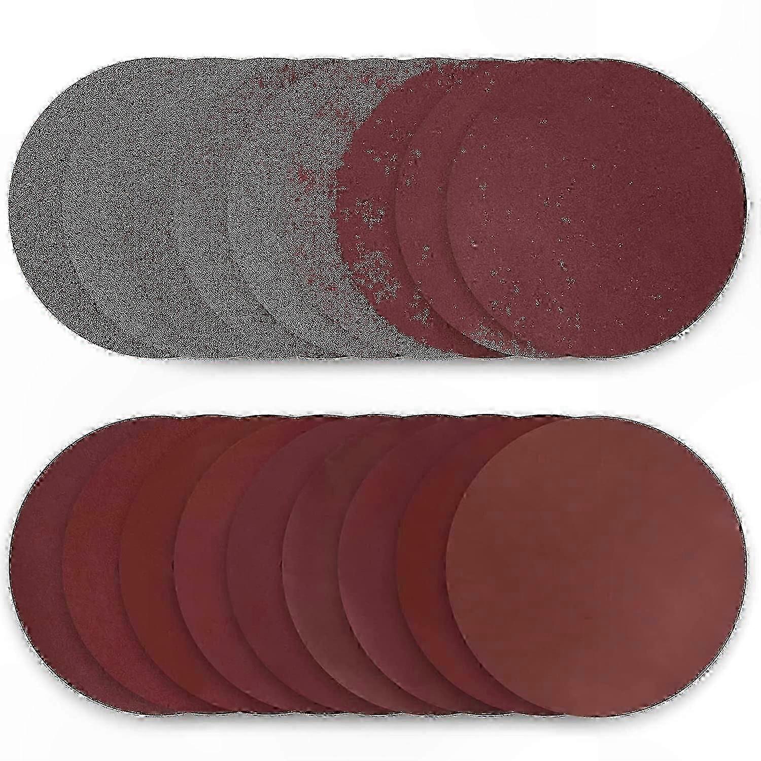 180mm Sanding Discs, 50-Pack Assorted Grit Sandpaper for Various Projects