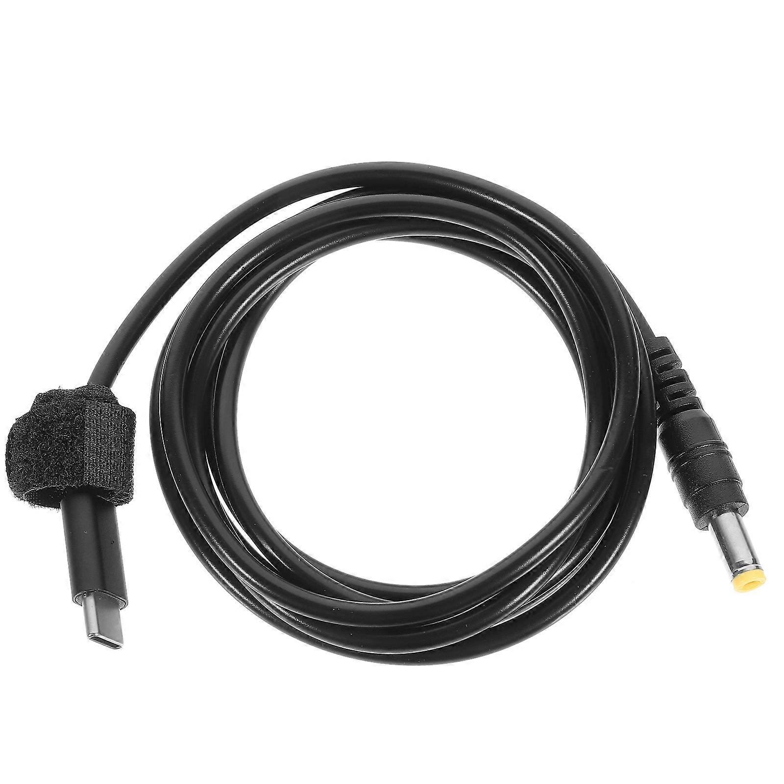 Type-C To DC Power Cable For Reliable Charging Solutions Black PVC 1Pack