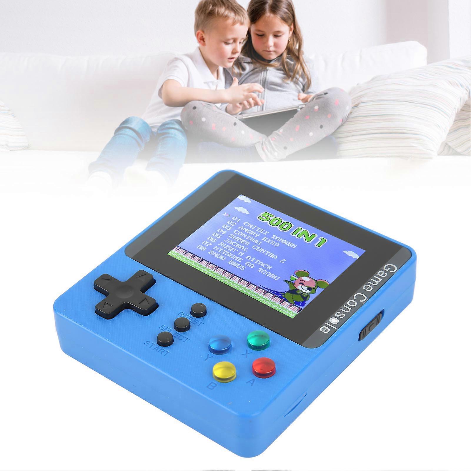 Handheld Game Console 3.0 Inch Color Screen Mini Game Console Support TV Connection Blue Single Player 