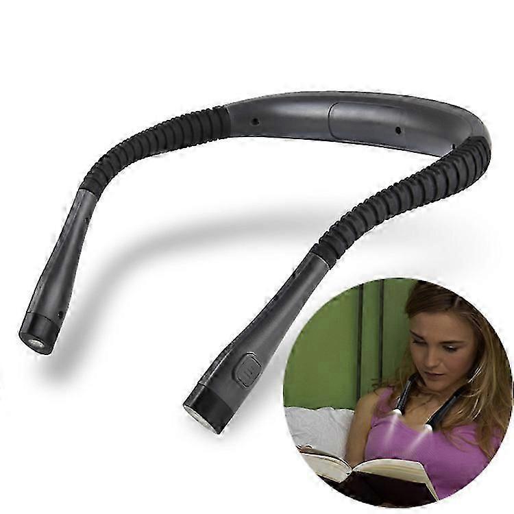 1 Piece Neck Reading Light, Bed Reading Light, 3 Colors, 6 Brightness Levels, Bendable Arm, Rechargeable, Long Lasting, Great for Reading, Knitting, C