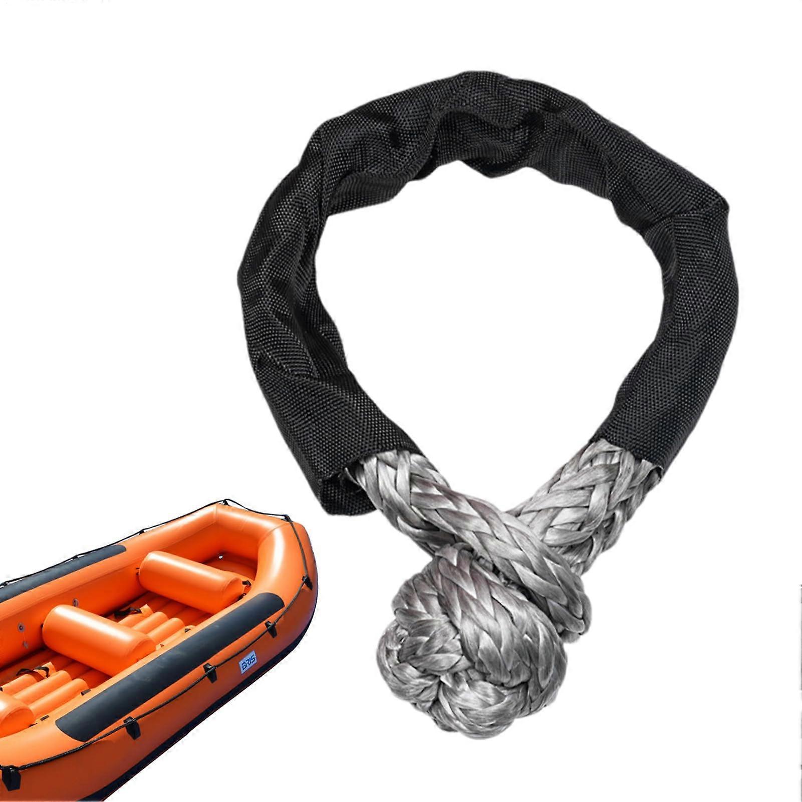 Offroad Tow Shackle Soft Shackle, Synthetic Rope, Kinetic Recovery Gear, Tow Strap Replacement