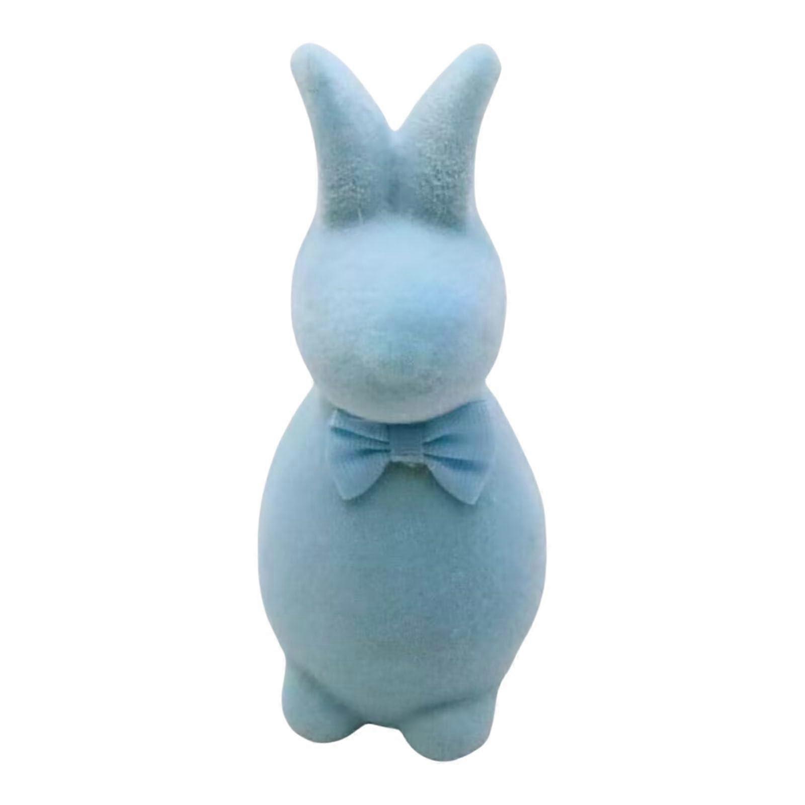 Soft Flocked Easter Bunnies Decor - Plush Bunny Decoration For Home And Easter Parties, Various Sizes
