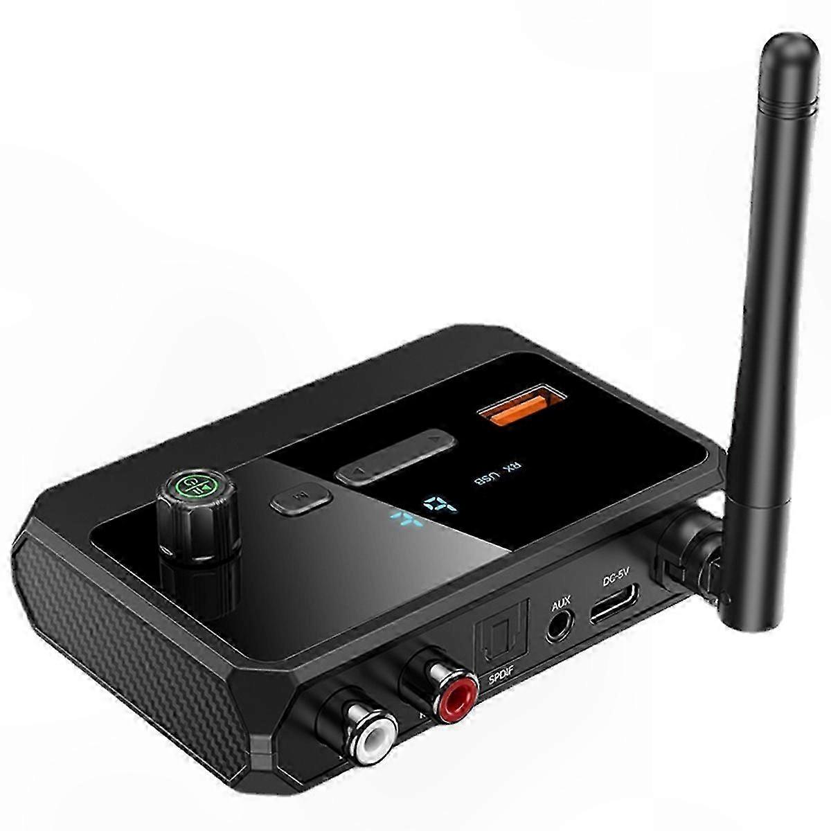 Digital o Receiver with Bluetooth 5.3 Fiber Optic Coaxial Adapter USB MP3 Player Support