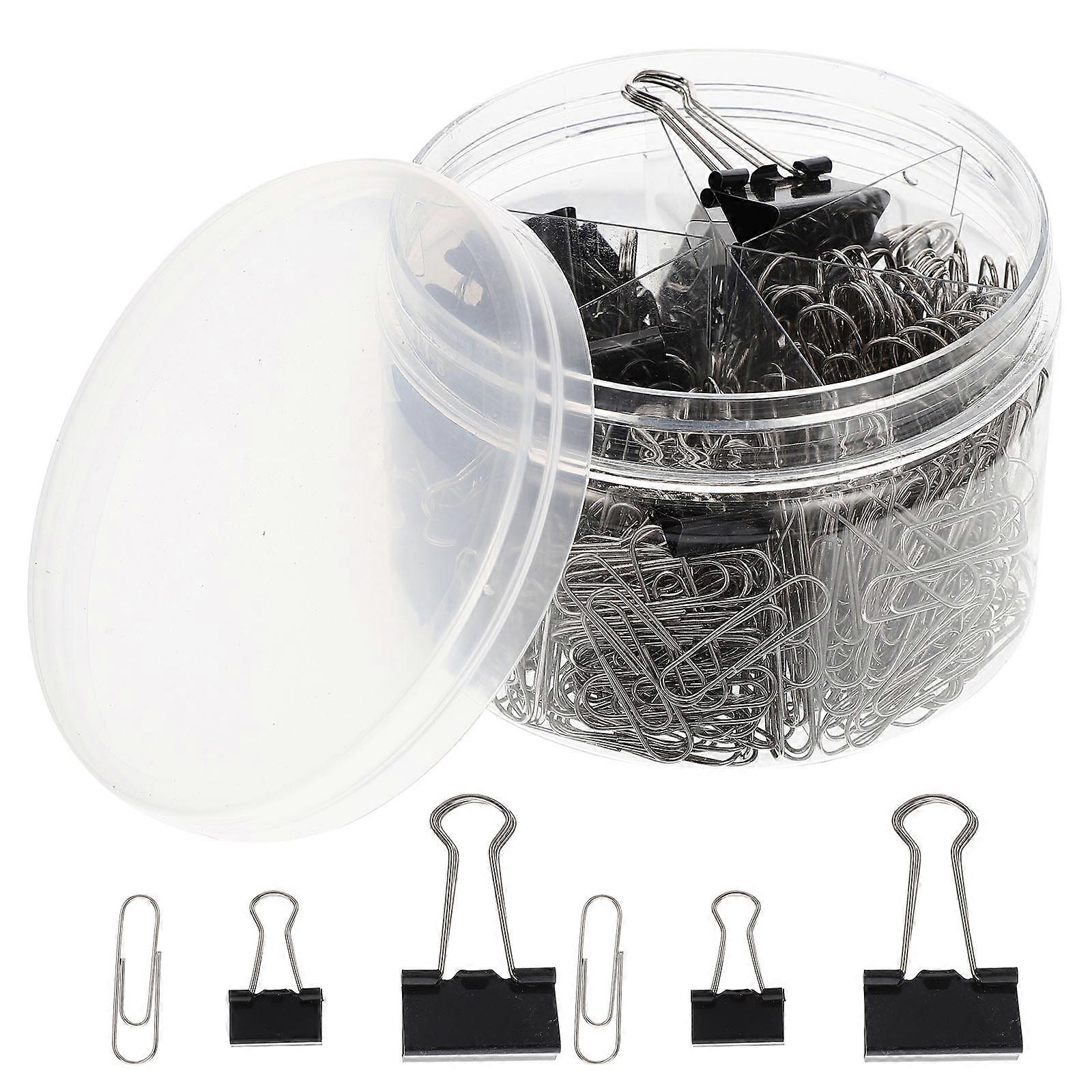Stationery Storage Combination Set Featuring Long Tail Binder Clips In Multi Color 900 Pieces
