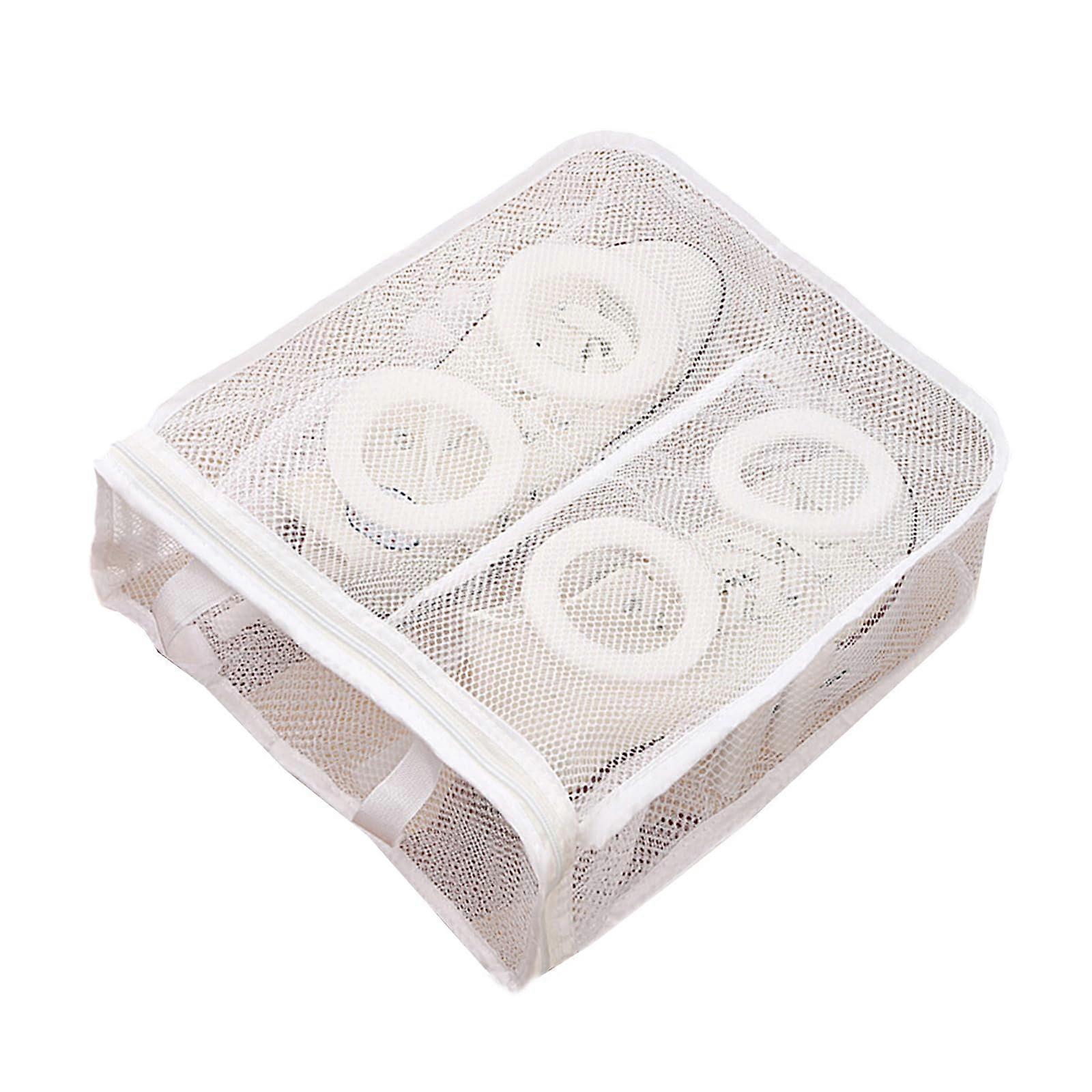 Large Capacity Designs Shoe Cleaning Bag Accessory for Washing Machine Protects Slipper and Flat to Size 13 Use White Large