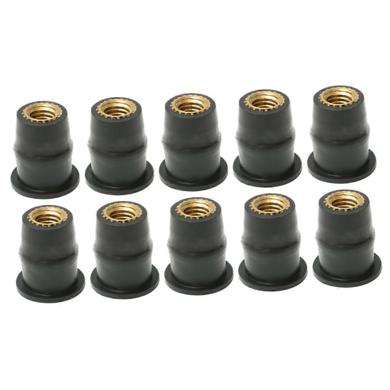 10 Pieces Motorcycle Windshield Mounting Nuts, Metric Insert Nuts for Motorcycle Parts, Durable and Stable