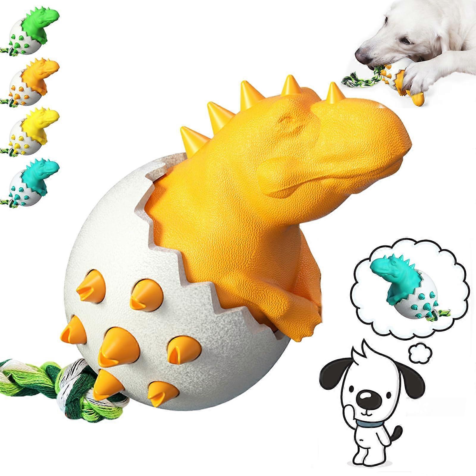 Dinosaur Eggs Dog Chew Toys for Large Breeds, Indestructible Molar Toy for Small, Medium, and Large Dogs