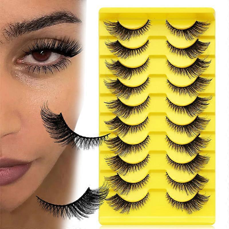 Cats Eye False Eyelash Reusable Wispy Fox-Eye Lashes Comfortable Lash Extension Supplies for Daily Makeup