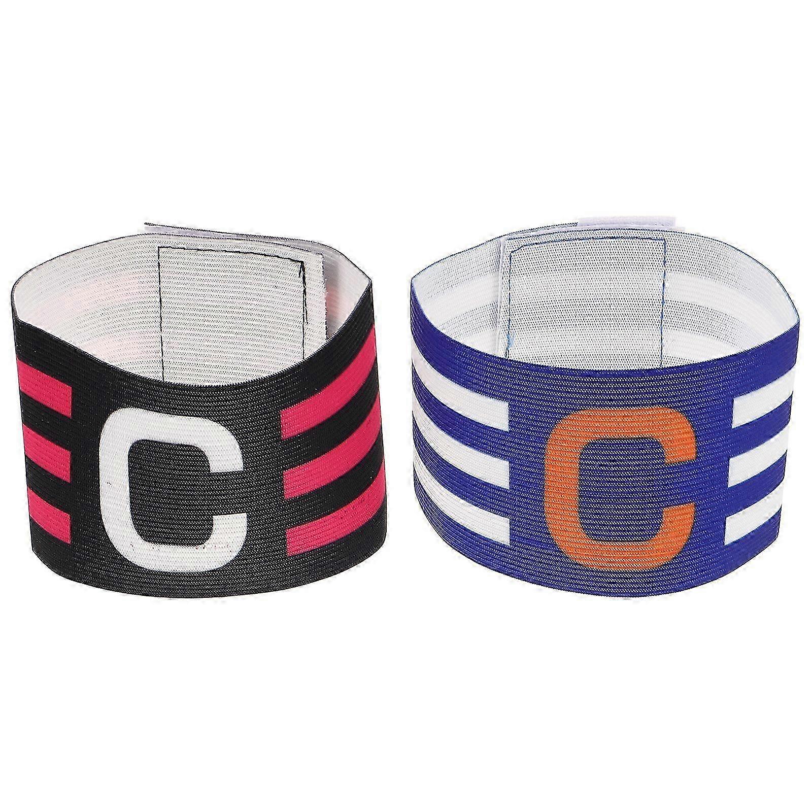 2Pcs Football Captain Armband Comfortable Team Sports Captain Armband Adult Soccer Match Accessories Soccer Armband For Soccer Leader