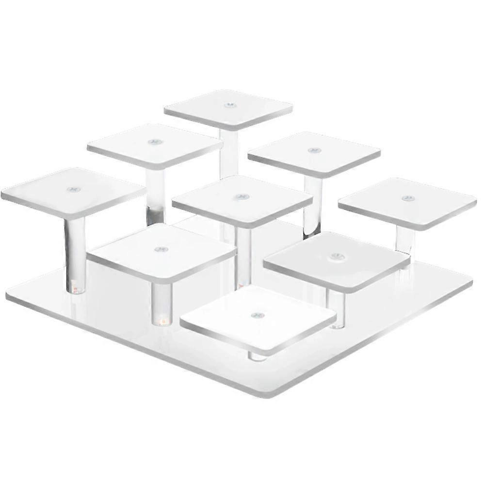 Acrylic Riser Display Stands Space-Saving Desktop Dolls Display Shelf