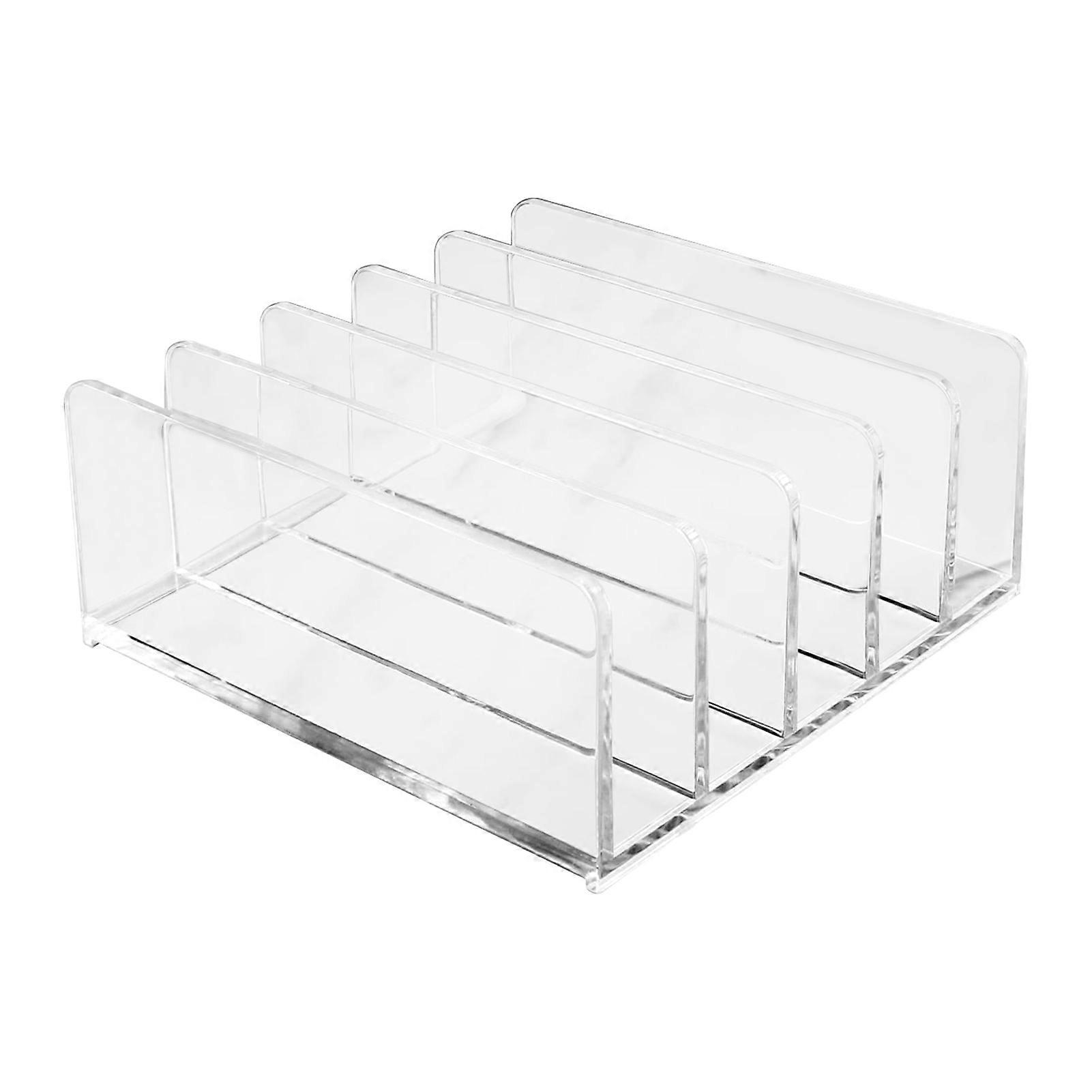Acrylic Magazine File Holder for Desk Heavy Duty Clear Book Holder Office Supplies