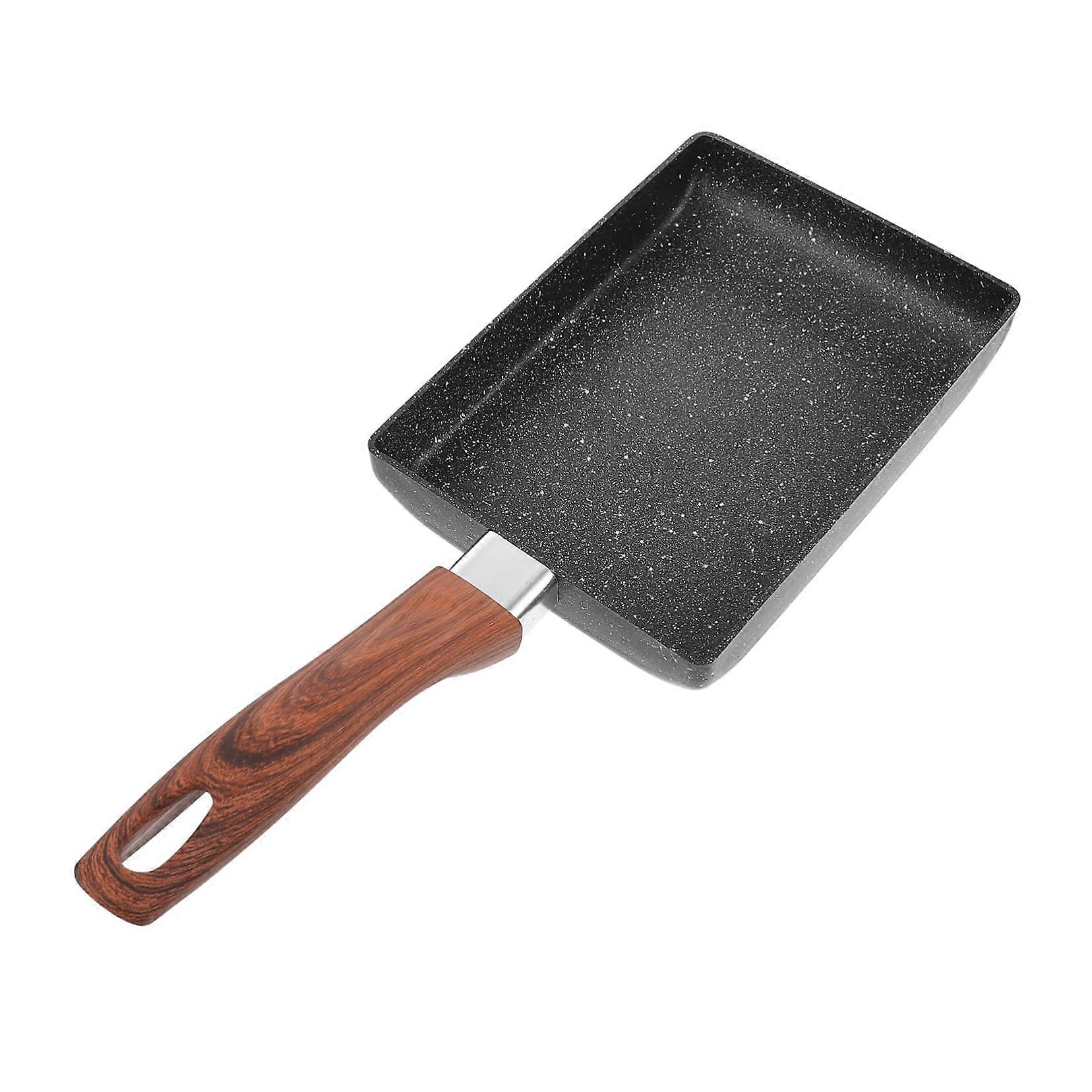 Non Stick Square Frying Pan With Ergonomic Handle, Flat Bottom Design, For Eggs, Steaks And Pancakes, Compact Home Pan
