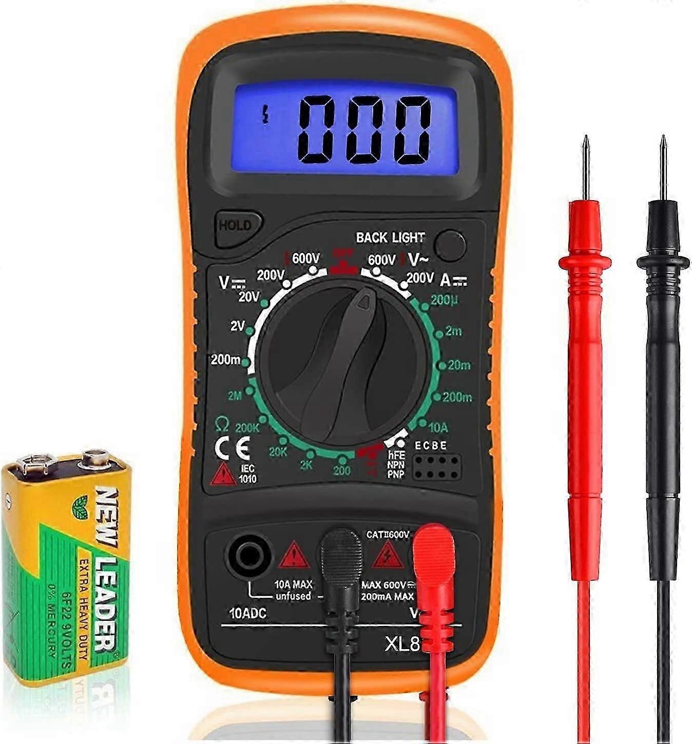 Digitales Multimeter Voltmeter Batterie Spannung Multi Tester AC DC Volt OHM Ampere Strommesser Durchgangsschaltung Widerstandsdiode Amperemeter Elektrischer Test
