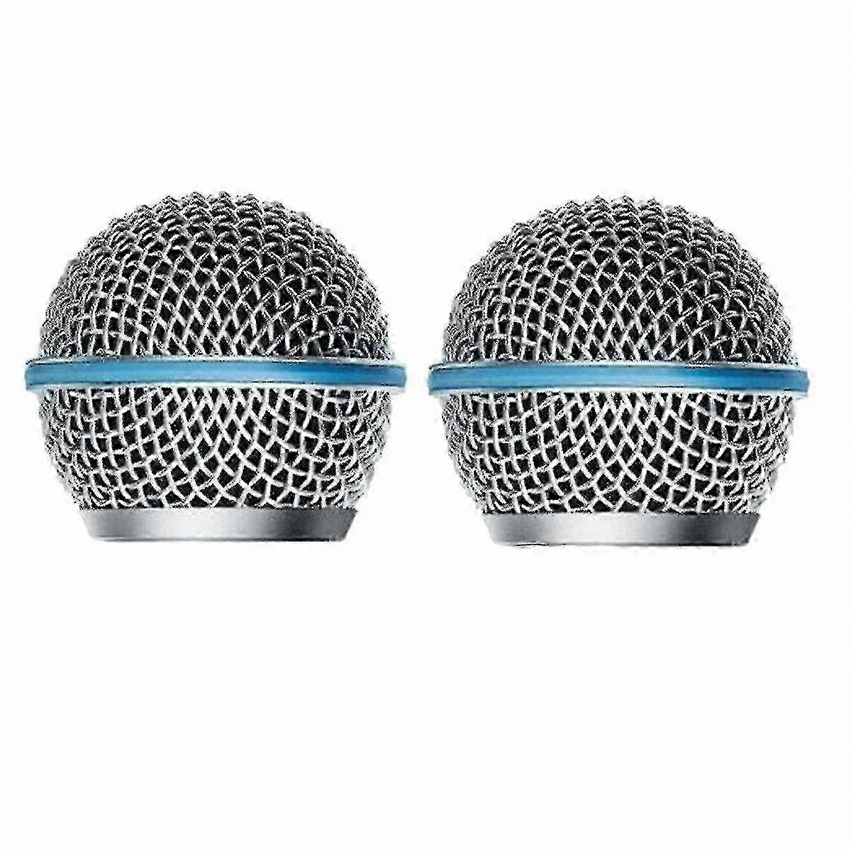 2-Pack Microphone Grill Mesh Replacement for Dynamic Handheld Vocal Mics