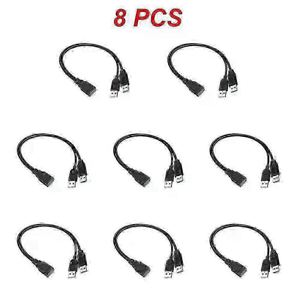 USB 3.0 to Dual USB Male Y-Cable with Enhanced Power for Data Transfer and Charging - USB Extension Adapter