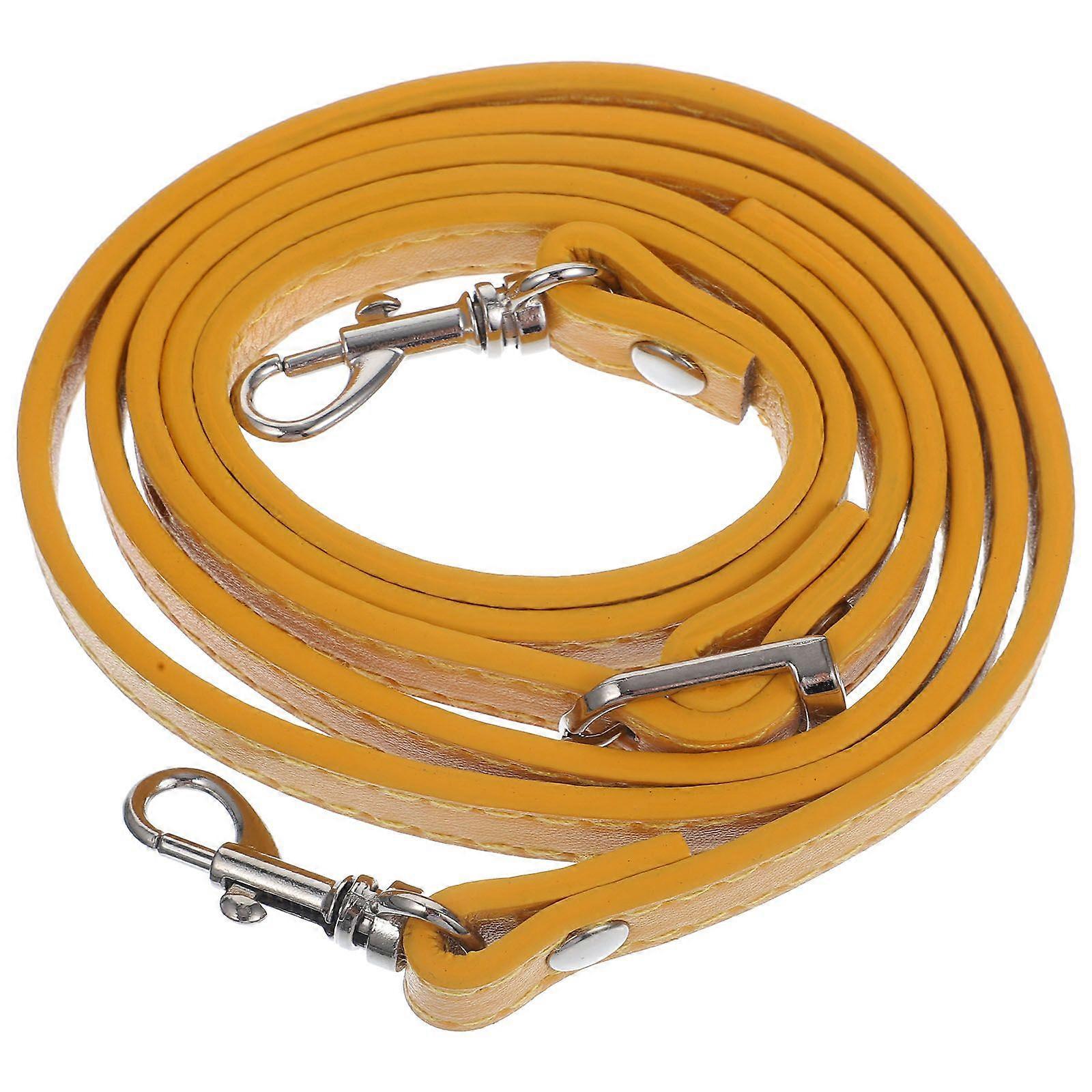 120cm PU Syntetiskt Läder Handväska Handtag Justerbar Axelväska Ersättningsrem DIY Crossbody Pouch Bälte För Kvinnor Damer DIY Pouch (Gul)