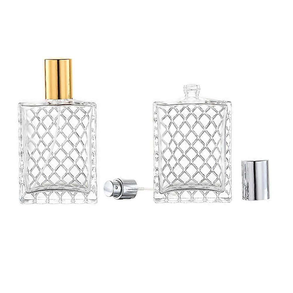 Empty Glass Perfume Bottles Perfume Atomizer for Gift Transparent Glass Material with Travel-Friendly Design 2Pcs
