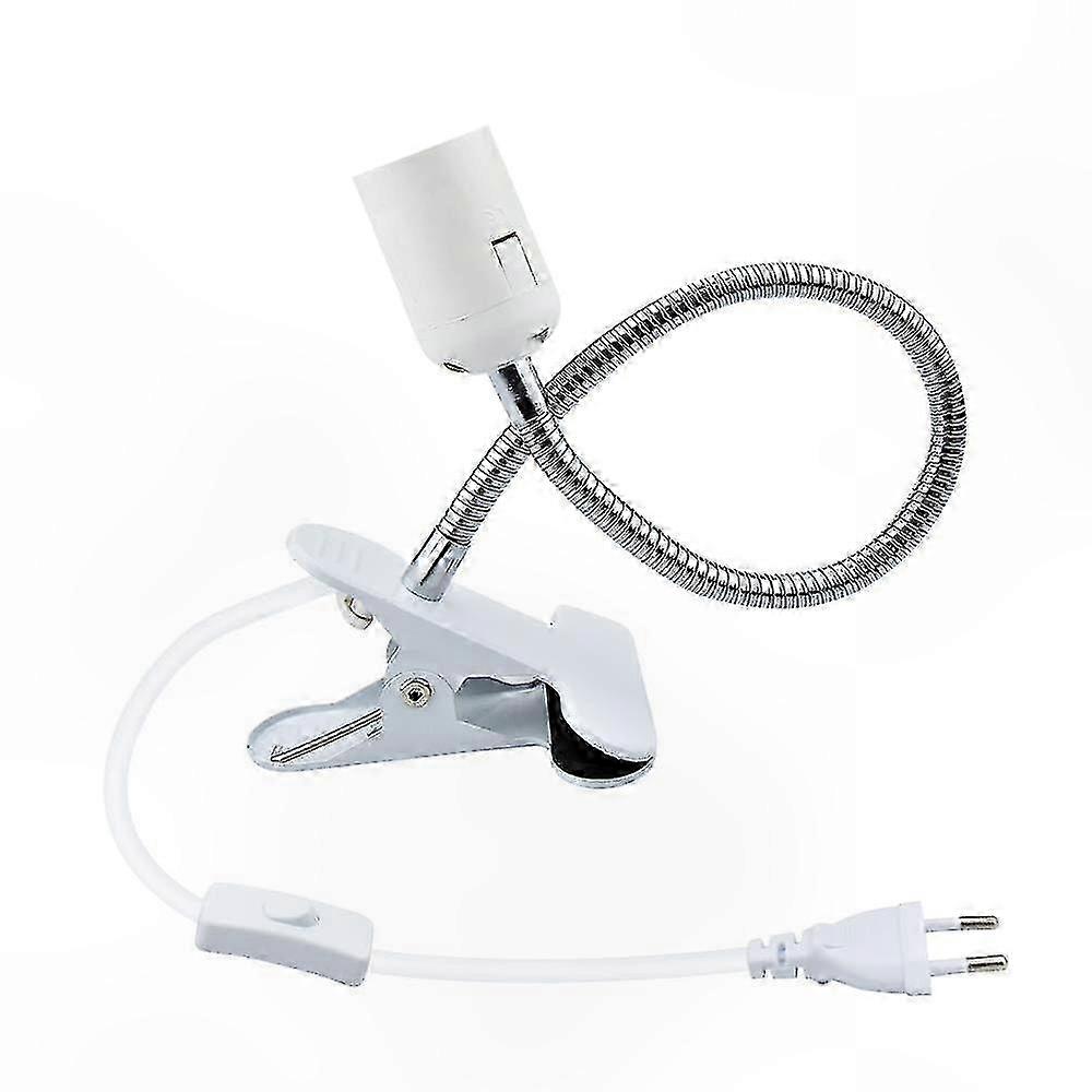 Adjustable Gooseneck Table Lamp Base with E27 Socket and Switch for Plant Lighting
