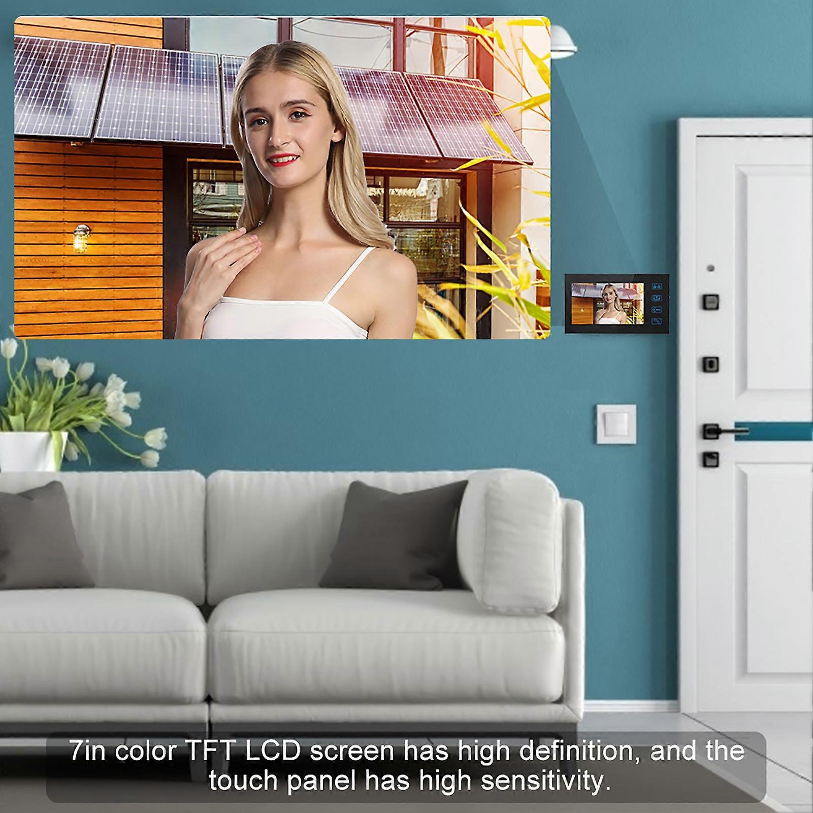 7in Video Intercom Doorphone System with 2 Monitors & Night Vision