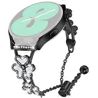 Metal Band Heart Clover Decor For Garmin Vivomove Trend/ Venu Sq 2 Watch Bracelet Replacement
