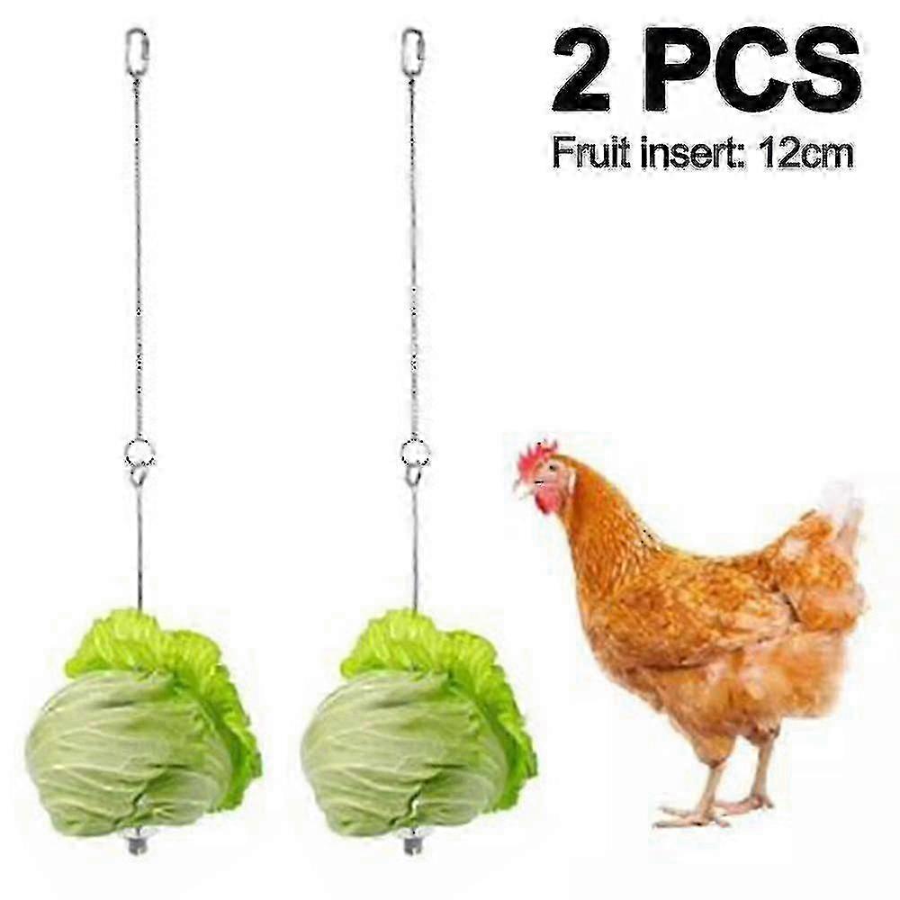 2pcs Chicken Veggies Skewer Fruit Holder For Hens Pet Feeder Toy