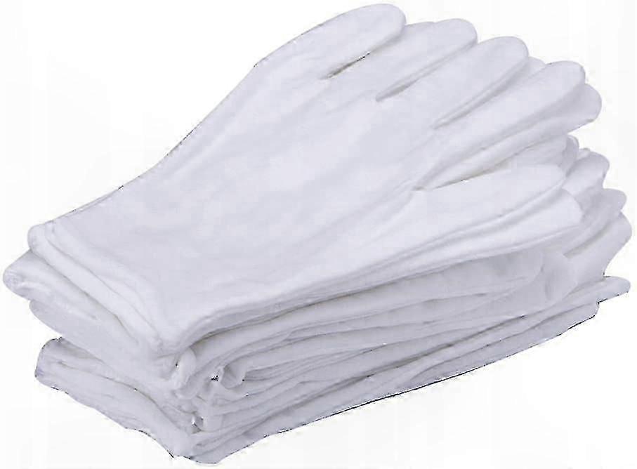 20-Pack Soft White Cotton Gloves for Hand Care