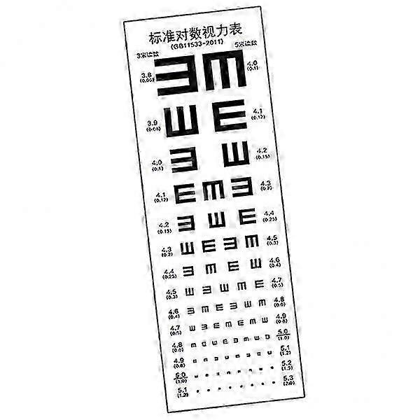 2-4pack PVC Standardized Eye Chart Visual Testing Chart for School Home