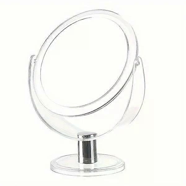 Double-sided makeup mirror with 360-degree rotation, no battery required and easy to use