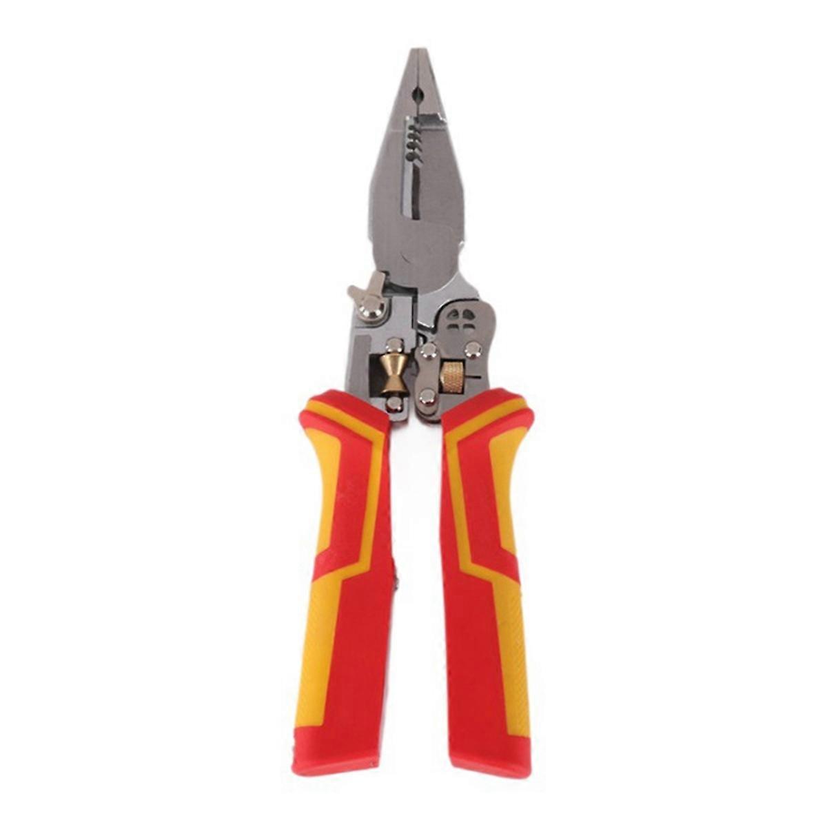 Eight-in-1 Wire Stripper Electrician Cable Cutter Wire Crimping Pliers Clamper Splitting Winding Multi Function Tool