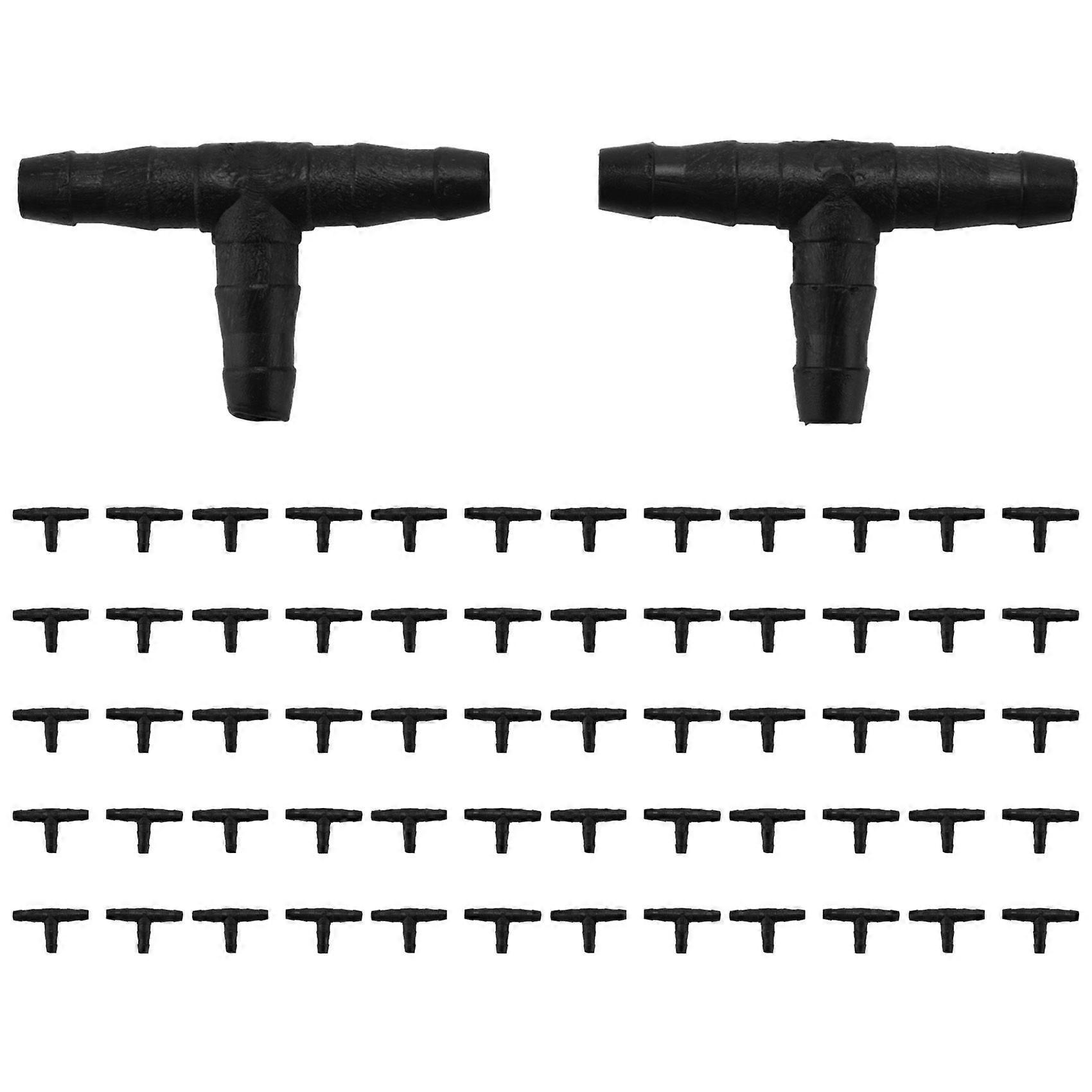 200Pcs 1/4 Inch Universal Barbed Tee Fittings, Drip Irrigation Barbed Connectors for 1/4 inch Water