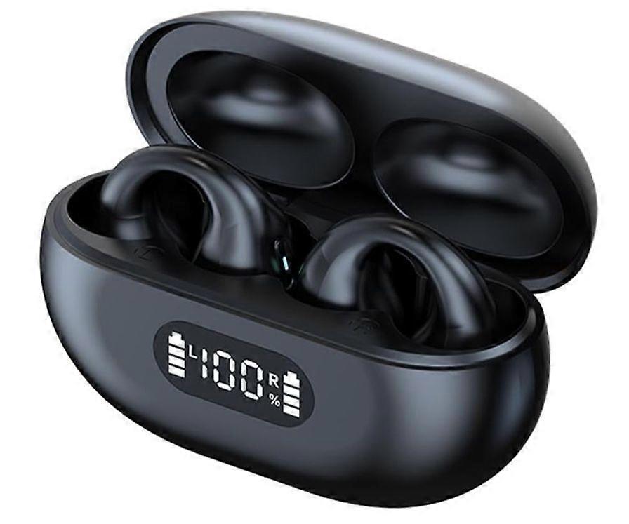 Sports Bluetooth with bone conduction technology, lightweight, sweat-resistant earbuds(black)