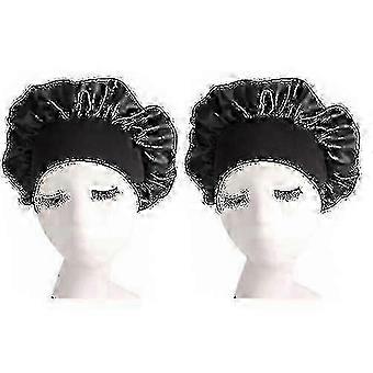 2 Pack Women's Satin Sleep Caps for Nighttime Hair Protection, Ideal for Comfortable Sleep