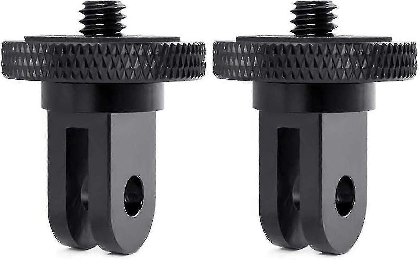 2-balení hliníkových stativových adaptérů pro GoPro Hero10 / Insta360 ONE X2 / Xiaomi Yi držák kamery, černý