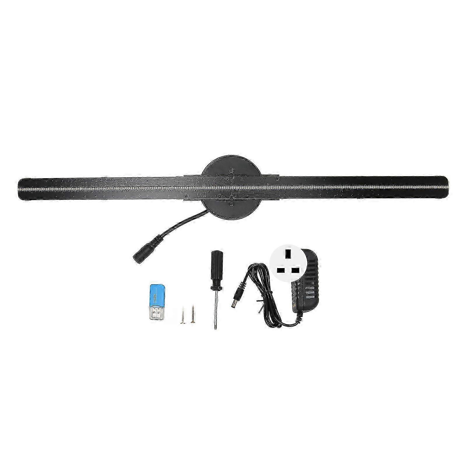 2025 3D Hologram Fan 16.5in 2000x224 WiFi 3D Projector with 224 LED Light Beads for Business Store Advertising 100?240V UK Plug