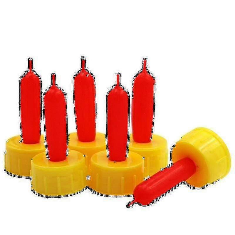 Lamb Goat Milk Nipple Drinker Livestock Feeding Tools Soft Rubber Nipple Pacifier Feeding Scre10pcsyellow)