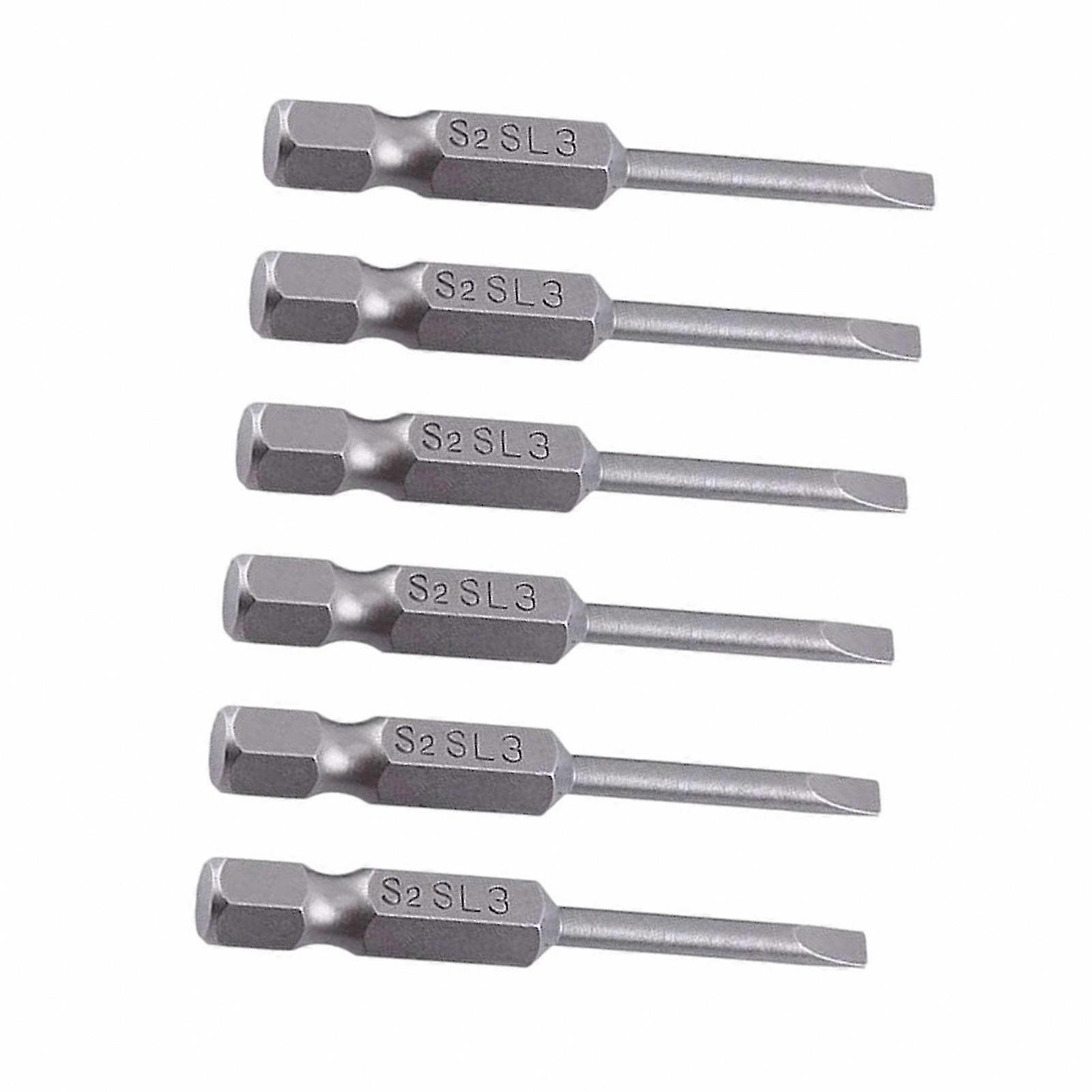 Precision Screwdriver Bits Set - 6pcs Slotted Tip Repair Tools for Electronics and Small Parts