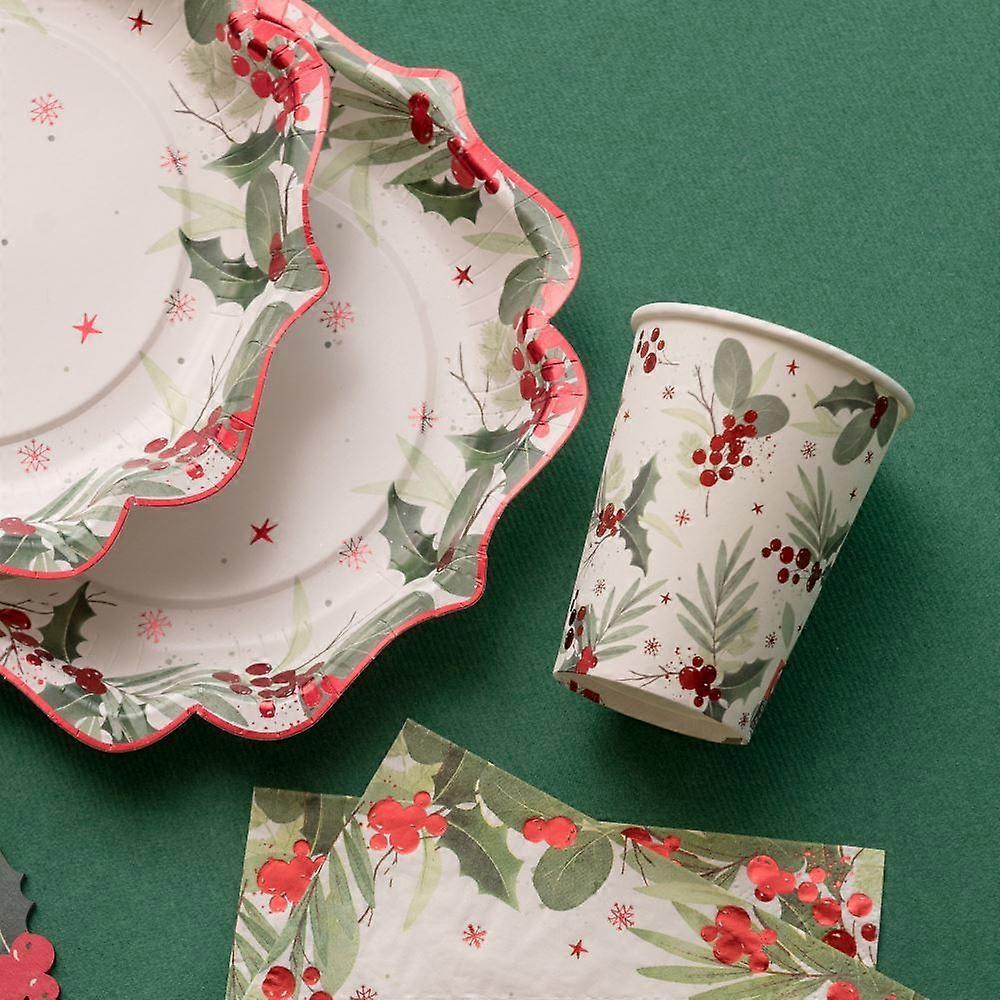 Red Traditional Paper Cups x10