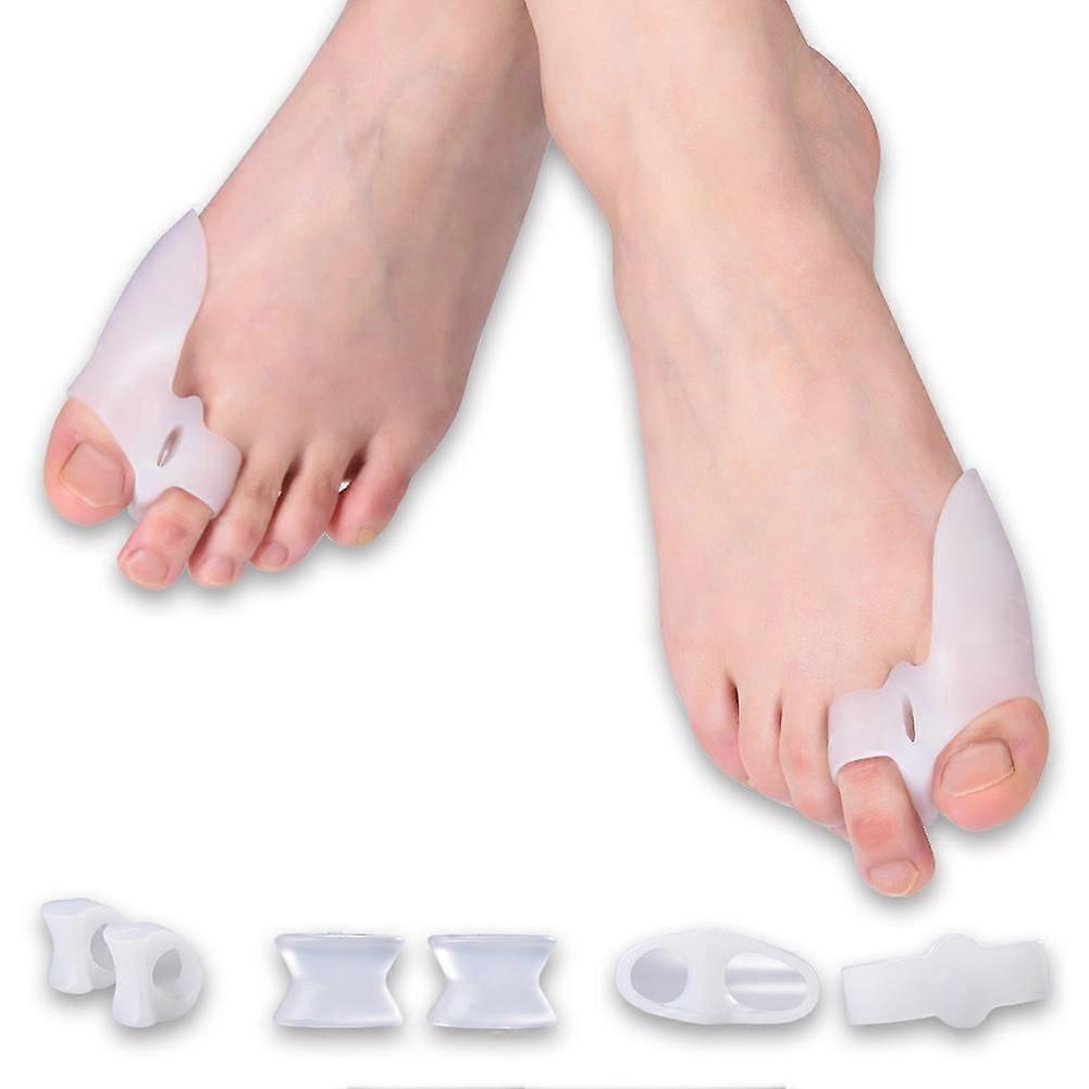 8 Pieces Gel Toe Separator Bunion Splint Corrector Toe Sleeve Protector Spacer Hallux Valgus